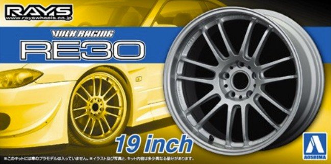 Aoshima 1/24 Volk Racing RAYS RE30 19 Inch Rims