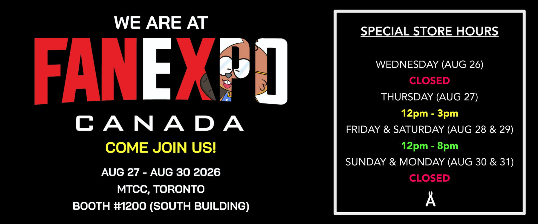 WE ARE AT FANEXPO!