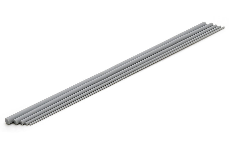 Wave Plastic Round Bar [Gray] (1.0mm to 5.0mm) (OM386 to OM390)