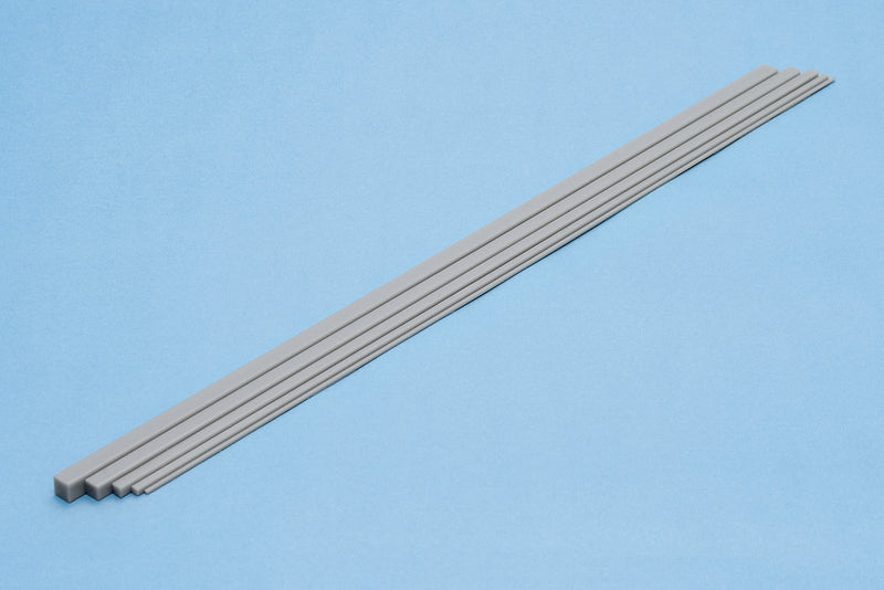 Wave Plastic Material [Gray] Square Stick (1.0mm to 5.0mm) (OM391 to OM395)
