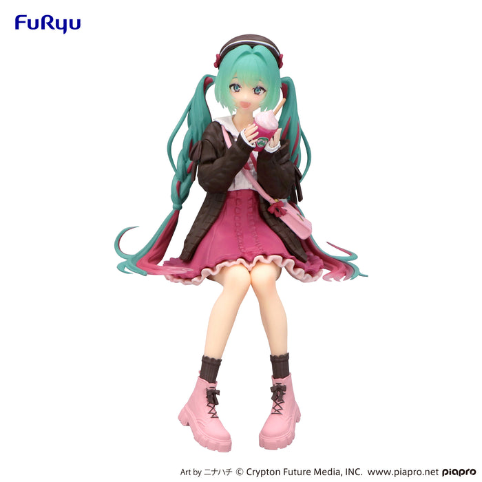 FuRyu Noodle Stopper Figure - Hatsune Miku - Autumn Date Pink Color Ver.