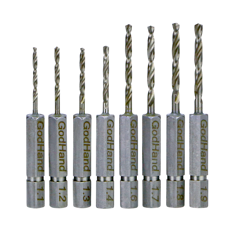 GodHand Quick Detachable Drill Bit Set of 8 [C] (GHDBQ8C)