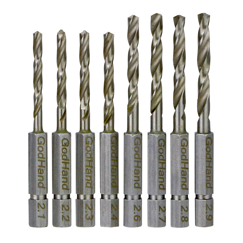 GodHand Quick Detachable Drill Bit Set of 8 [D] (GHDBQ8D)