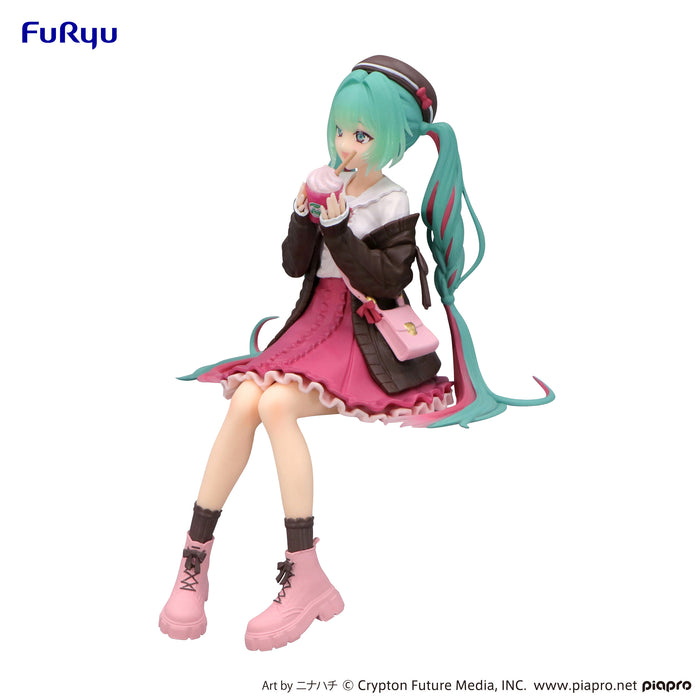 FuRyu Noodle Stopper Figure - Hatsune Miku - Autumn Date Pink Color Ver.