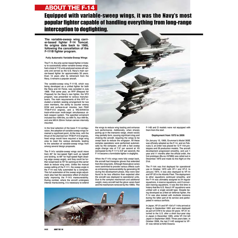 Model Art - World Fighters Photo Collection Series - F-14 Tomcat Detail Photo Album (English Ver.)