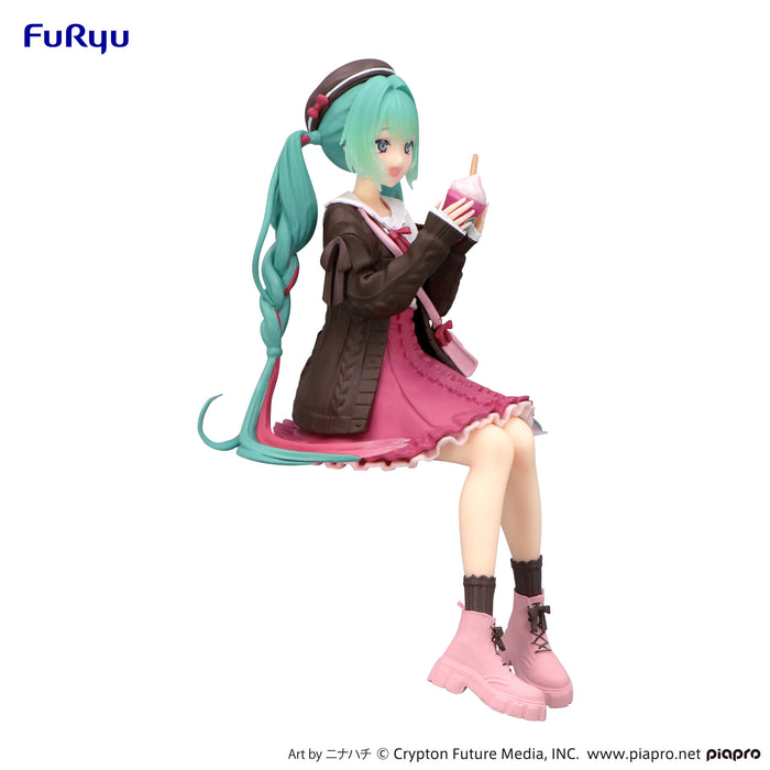 FuRyu Noodle Stopper Figure - Hatsune Miku - Autumn Date Pink Color Ver.