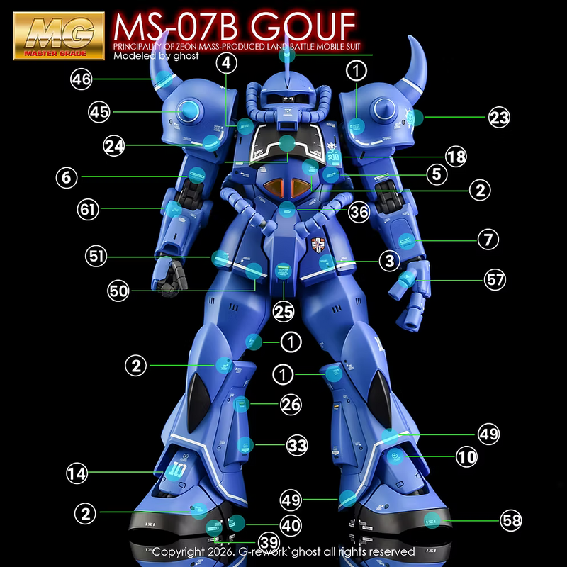 G-Rework Decal - MG MS-07B Gouf Use