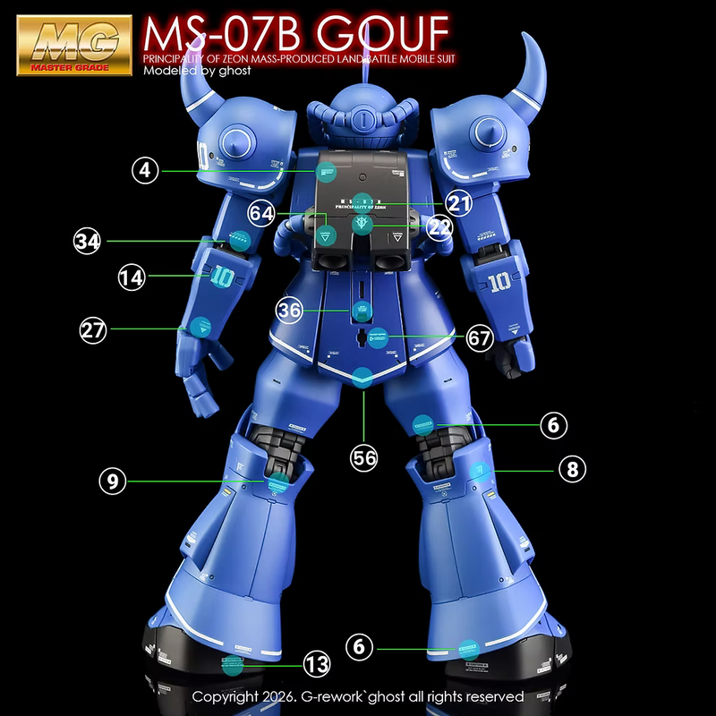 G-Rework Decal - MG MS-07B Gouf Use