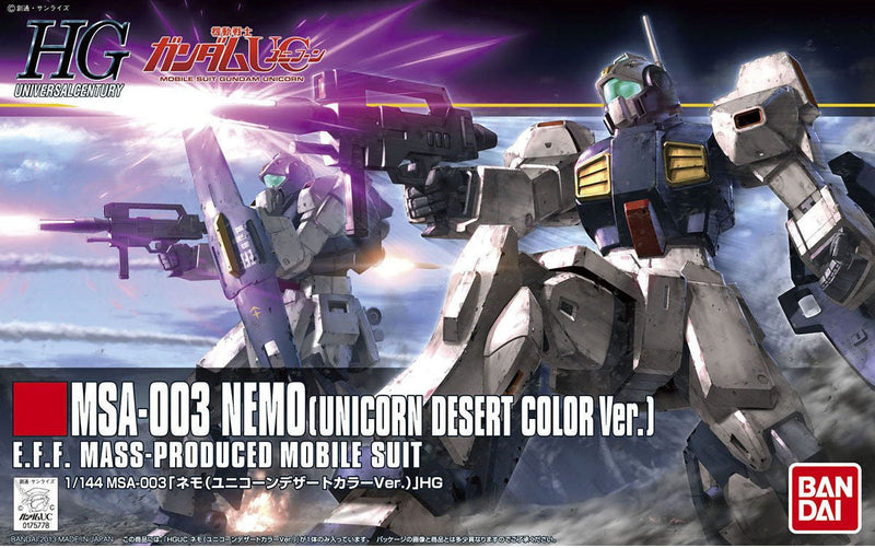 High Grade (HG) HGUC 1/144 MSA-003 Nemo (Unicorn Desert Color Ver)