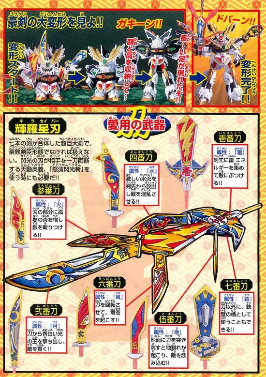SD Gundam BB172 Gouken Gundam (Kirahagane Gokusai Ver) (豪剣頑駄無 ～輝羅鋼極彩～)