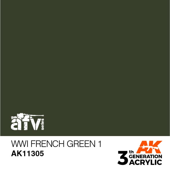 AK Interactive AK11305 3rd Gen Acrylic WWI French Green 1 - AFV