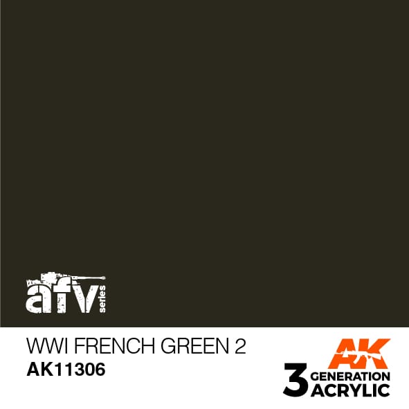 AK Interactive AK11306 3rd Gen Acrylic WWI French Green 2 - AFV