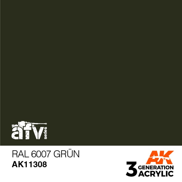 AK Interactive AK11308 3rd Gen Acrylic RAL 6007 Grün - AFV
