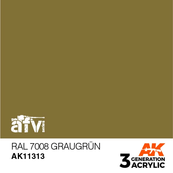 AK Interactive AK11313 3rd Gen Acrylic RAL 7008 Graugrün - AFV