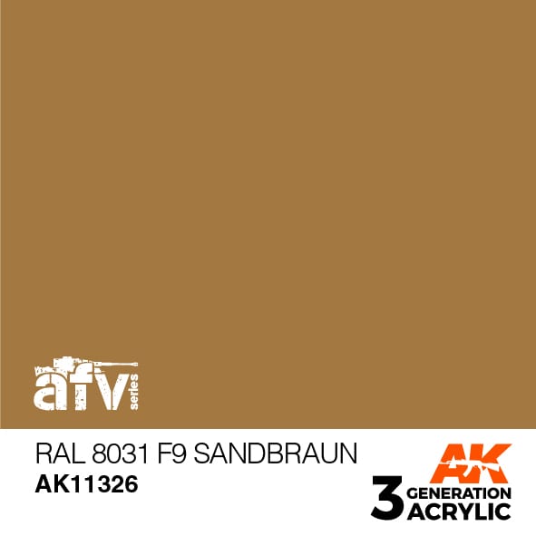 AK Interactive AK11326 3rd Gen Acrylic RAL 8031 F9 Sandbraun - AFV