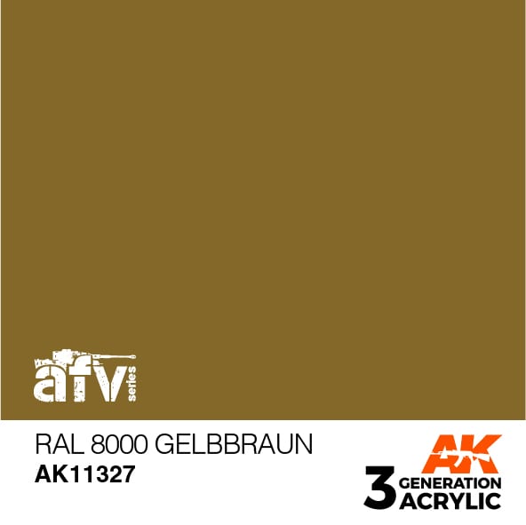 AK Interactive AK11327 3rd Gen Acrylic RAL 8000 Gelbbraun - AFV