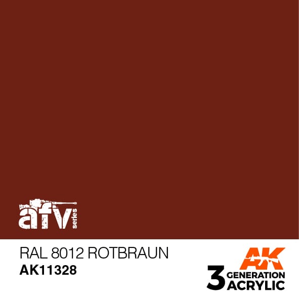 AK Interactive AK11328 3rd Gen Acrylic RAL 8012 Rotbraun - AFV