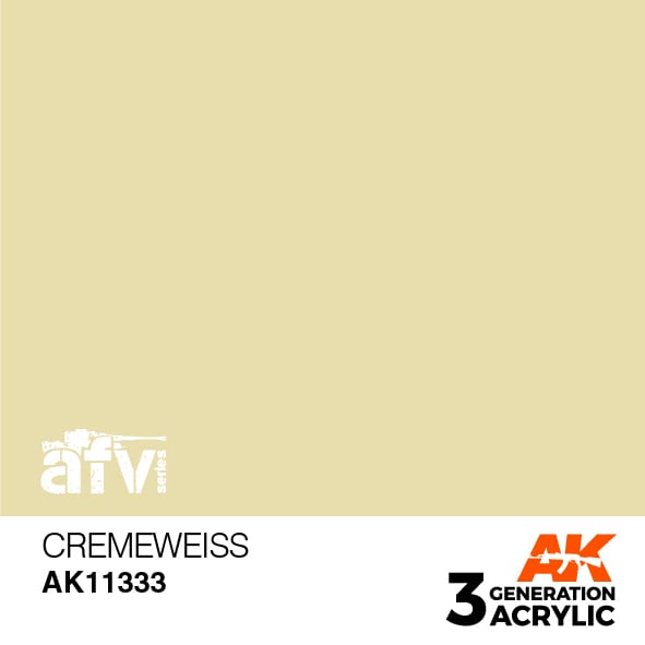 AK Interactive AK11333 3rd Gen Acrylic Cremeweiss - AFV