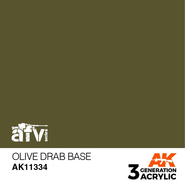 AK Interactive AK11334 3rd Gen Acrylic Olive Drab Base - AFV