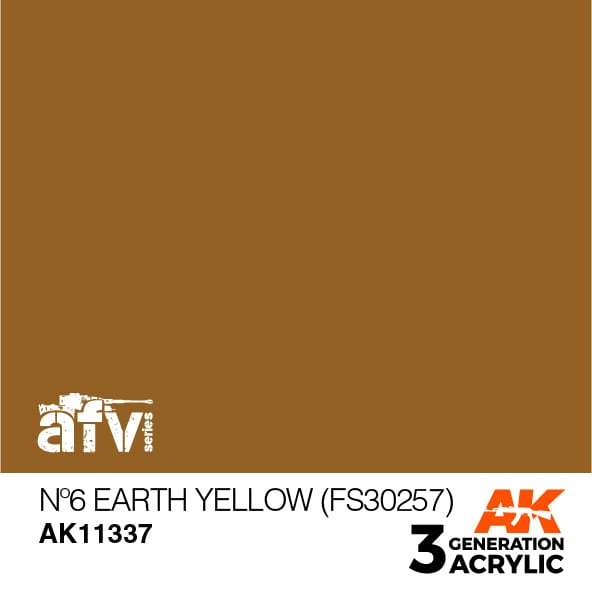 AK Interactive AK11337 3rd Gen Acrylic No6 Earth Yellow (FS30257) - AFV