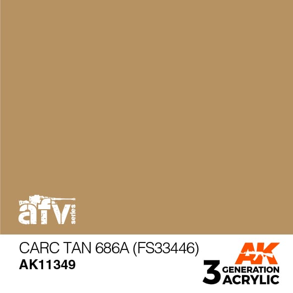 AK Interactive AK11349 3rd Gen Acrylic Carc Tan 686A (FS33446) - AFV