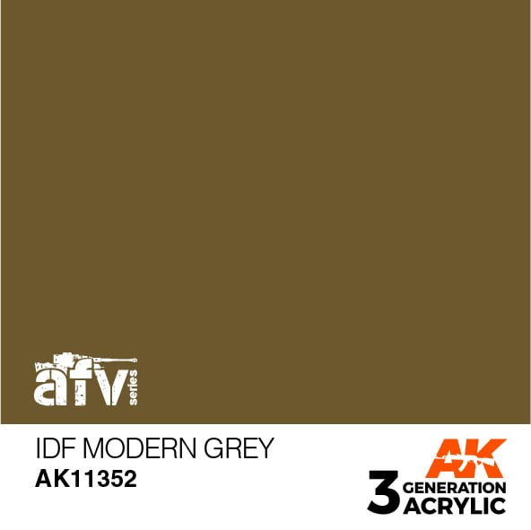 AK Interactive AK11352 3rd Gen Acrylic IDF Modern Grey - AFV