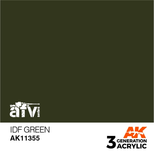 AK Interactive AK11355 3rd Gen Acrylic IDF Green - AFV
