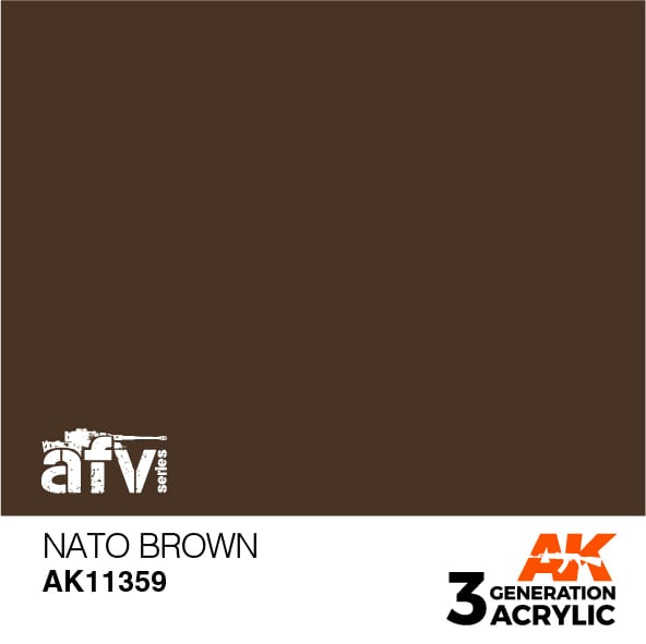 AK Interactive AK11359 3rd Gen Acrylic NATO Brown - AFV
