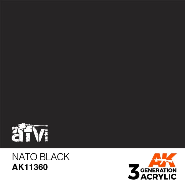 AK Interactive AK11360 3rd Gen Acrylic NATO Black - AFV