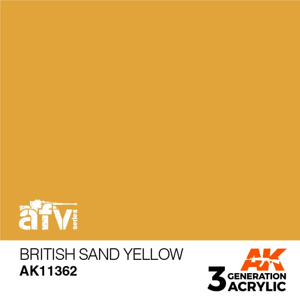 AK Interactive AK11362 3rd Gen Acrylic British Sand Yellow - AFV