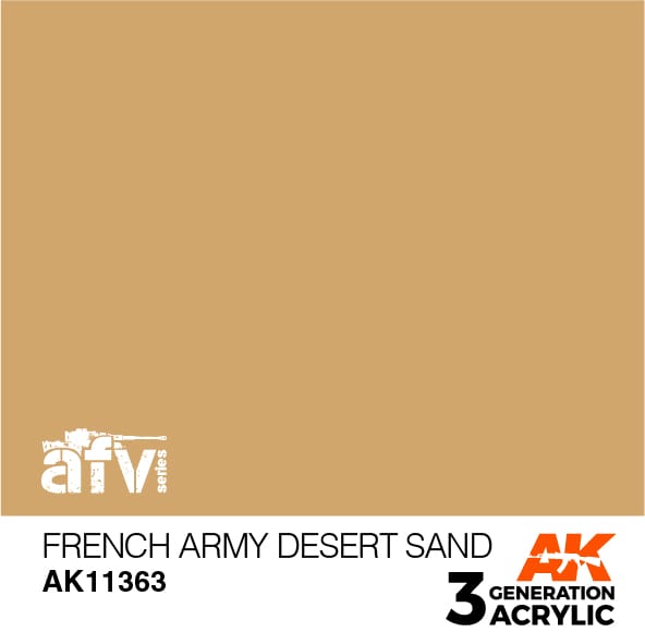 AK Interactive AK11363 3rd Gen Acrylic French Army Desert Sand - AFV