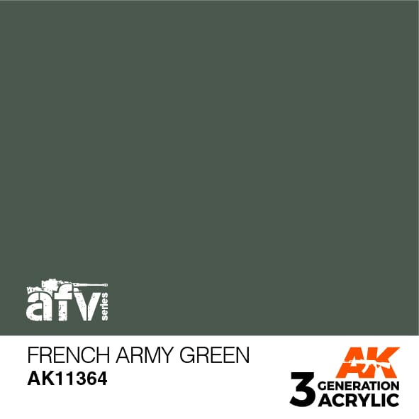 AK Interactive AK11364 3rd Gen Acrylic French Army Green - AFV