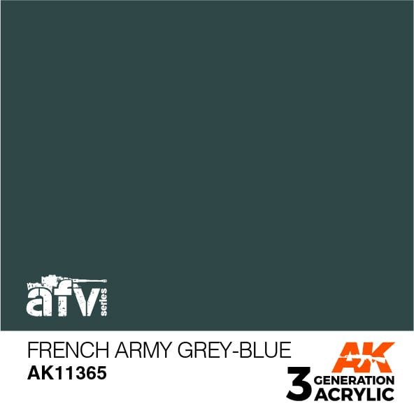 AK Interactive AK11365 3rd Gen Acrylic French Army Grey-Blue - AFV
