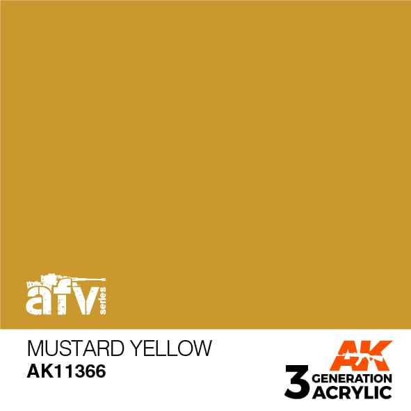 AK Interactive AK11366 3rd Gen Acrylic Mustard Yellow - AFV