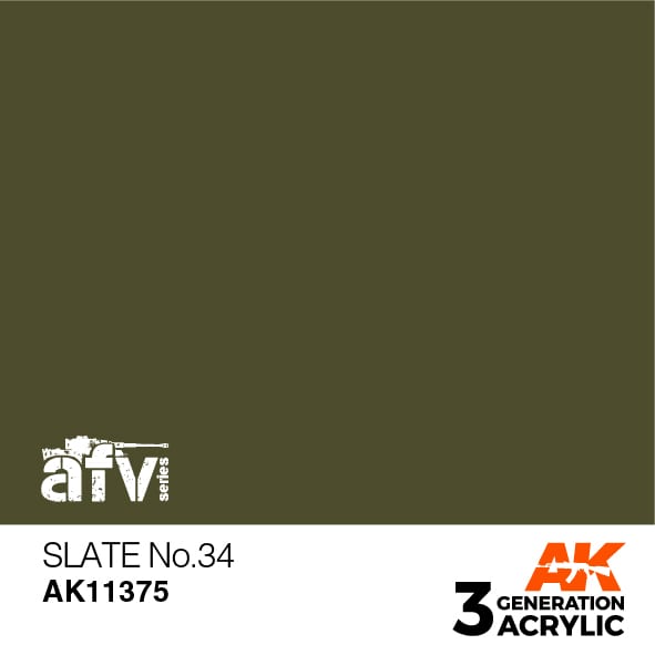 AK Interactive AK11375 3rd Gen Acrylic Slate No.34 - AFV