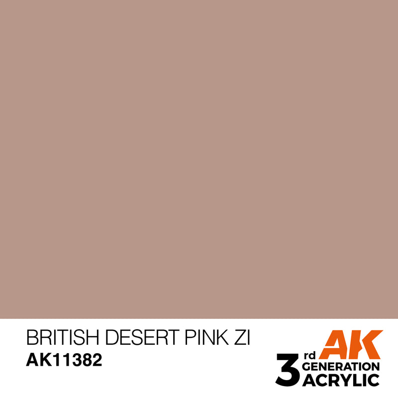 AK Interactive AK11382 3rd Gen Acrylic British Desert Pink ZI - AFV