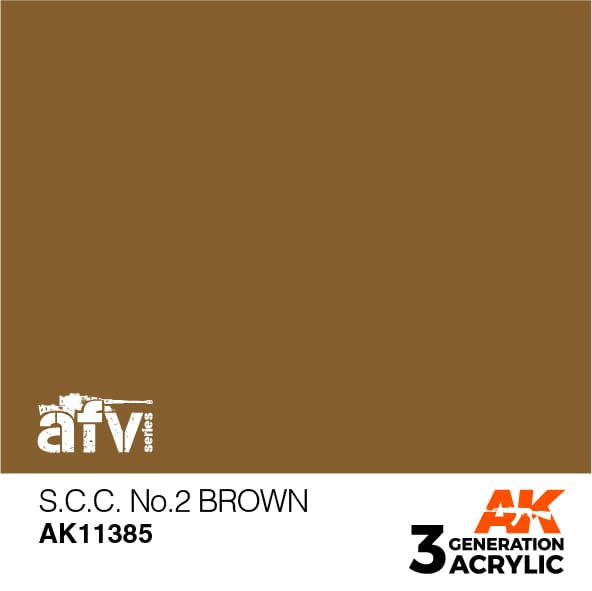AK Interactive AK11385 3rd Gen Acrylic S.C.C. No.2 Brown - AFV