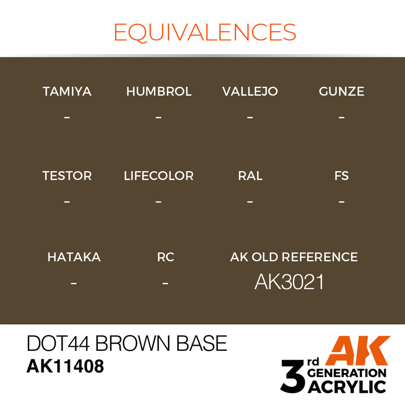 AK Interactive 3GEN Acrylic FIGURE - AK11408 Dot44 Brown Base