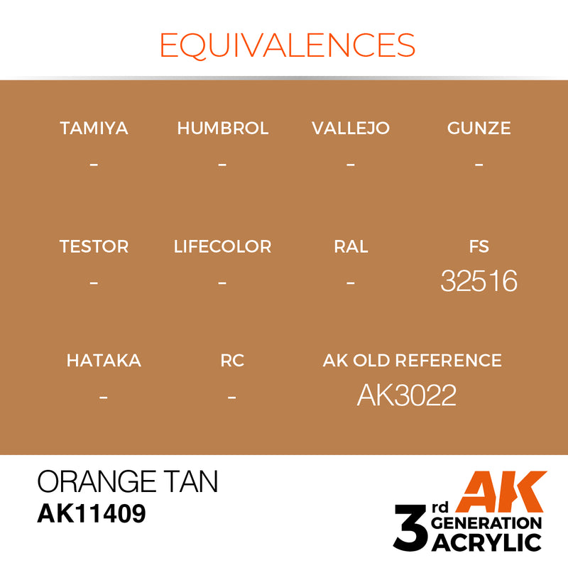 AK Interactive 3GEN Acrylic FIGURE - AK11409 Orange Tan