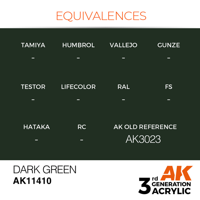 AK Interactive 3GEN Acrylic FIGURE - AK11410 Dark Green