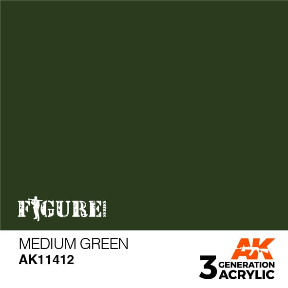 AK Interactive 3GEN Acrylic FIGURE - AK11412 Medium Green