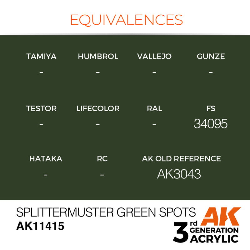 AK Interactive 3GEN Acrylic FIGURE - AK11415 Splittermuster Green Spots