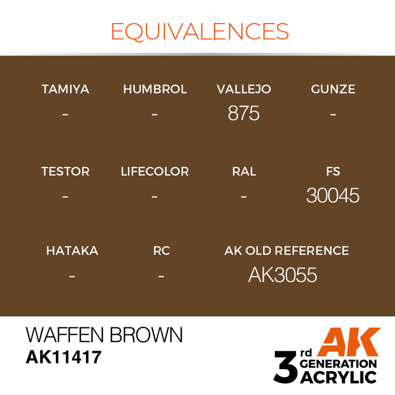 AK Interactive 3GEN Acrylic FIGURE - AK11417 Waffen Brown