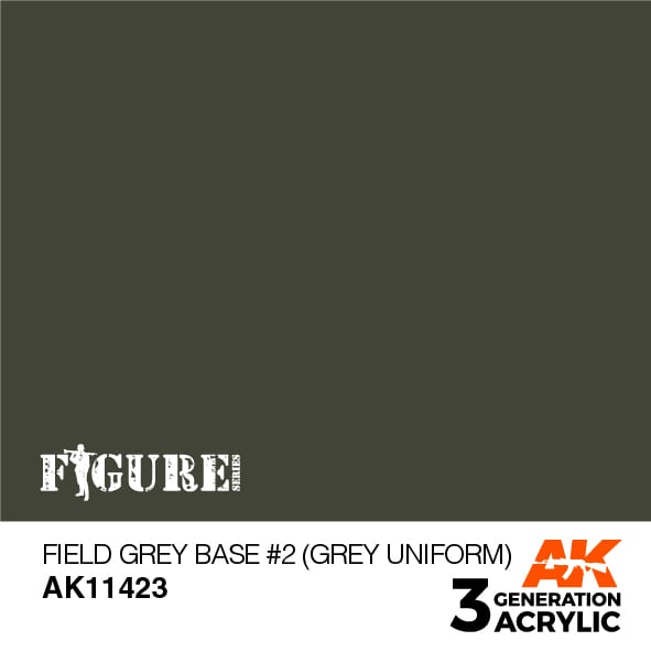 AK Interactive 3GEN Acrylic FIGURE - AK11423 Field Grey Base #2 (Grey Uniform)