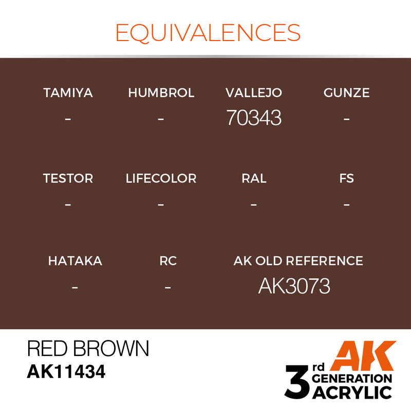 AK Interactive 3GEN Acrylic FIGURE - AK11434 Red Brown