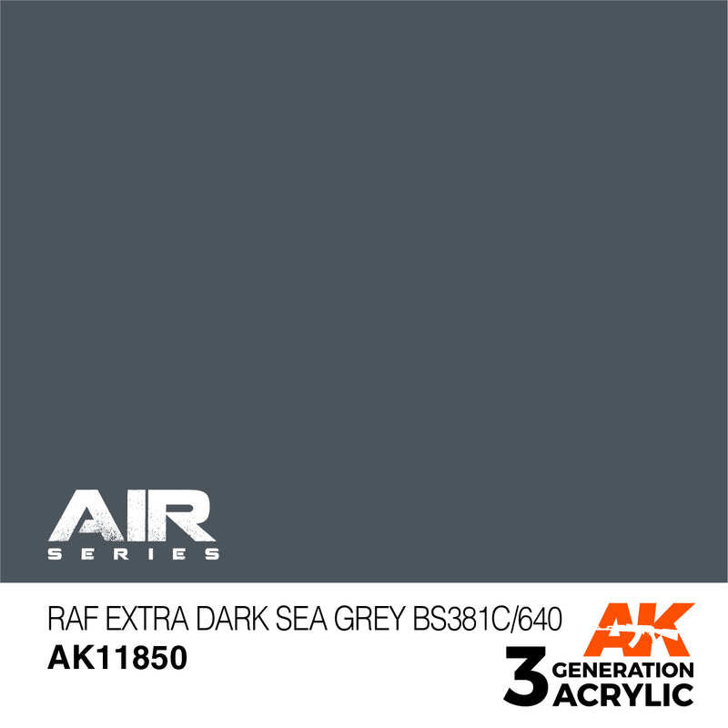 AK Interactive 3GEN Acrylic AIR - AK11850 RAF Extra Dark Sea Grey BS381C/640