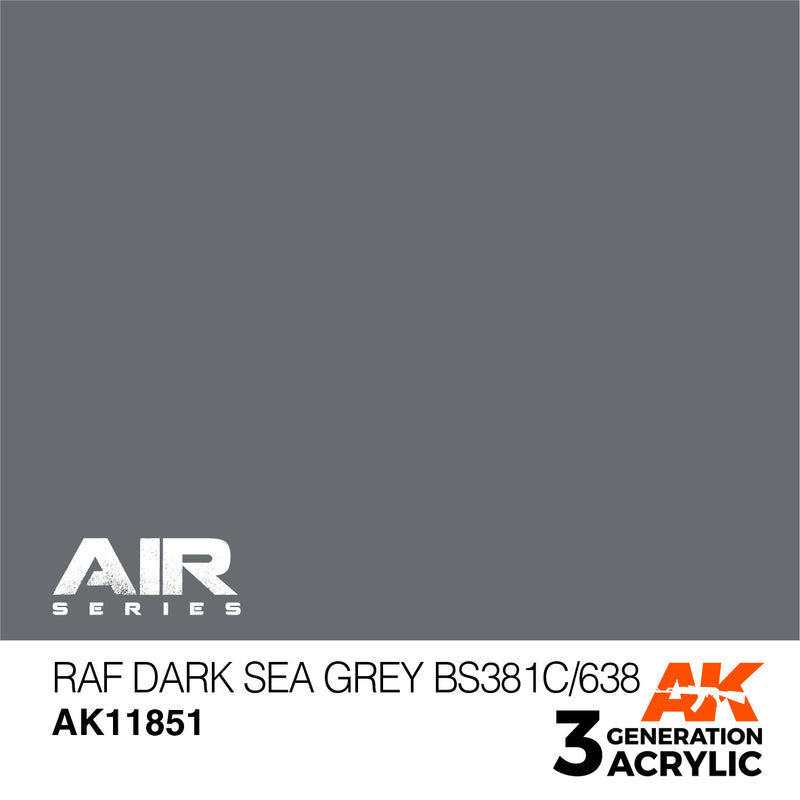 AK Interactive 3GEN Acrylic AIR - AK11851 RAF Dark Sea Grey BS381C/638