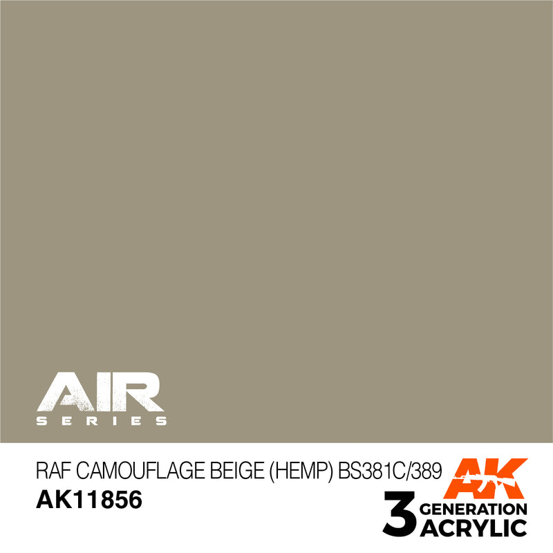 AK Interactive 3GEN Acrylic AIR - AK11856 RAF Camouflage Beige (Hemp) BS381C/389