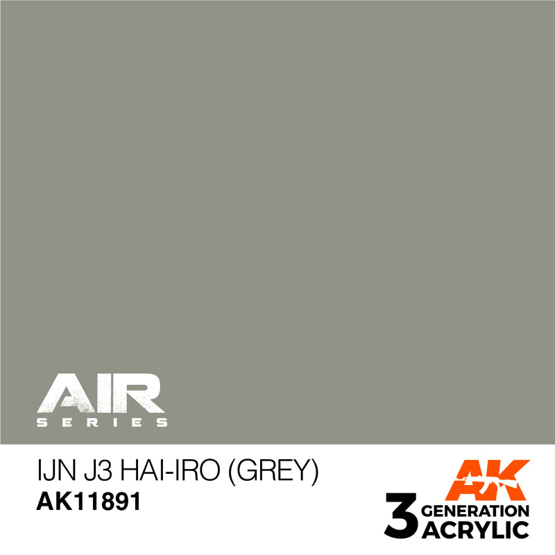 AK Interactive 3GEN Acrylic AIR - AK11891 IJN J3 Hai-iro (Grey)