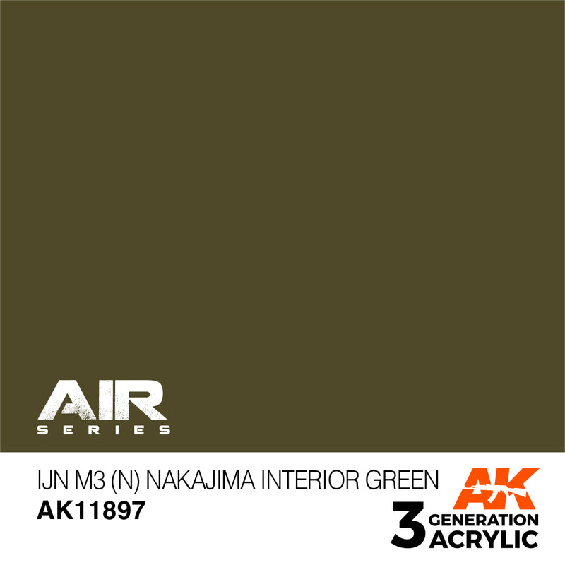 AK Interactive 3GEN Acrylic AIR - AK11897 IJN M3 (N) Nakajima Interior Green